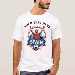 T-shirt Équipe de football Espagne personnalisable pour le