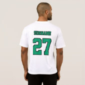 T-shirt Équipe de football Nom Numéro Green Stroke (Dos entier)