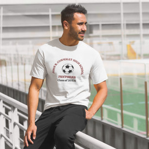 T-shirt Équipe de football personnalisée de lycée bordeaux
