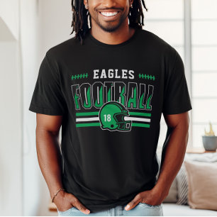 T-shirt Équipe de football personnalisée Rayure verte Papa