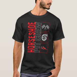 T-shirt Équipe de fosse en fer à cheval Course de voitures