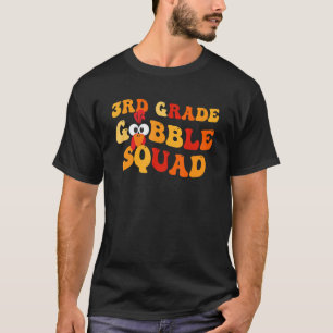 T-shirt Équipe de galets de 3e année Thanksgiving Enseigna