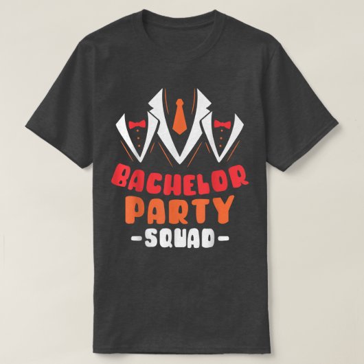 T-shirt Équipe de garçon de bachelor mariée (Design devant)