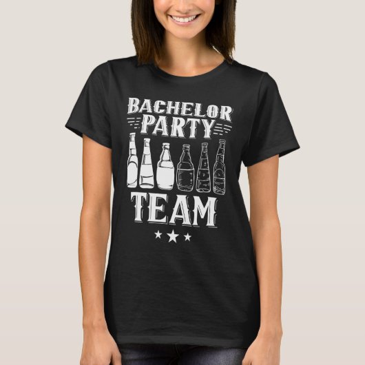 T-shirt Équipe de garçon de bachelor mariée 1 (Devant)