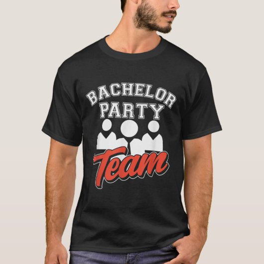 T-shirt Équipe de garçon de bachelor mariée _8 (Devant)