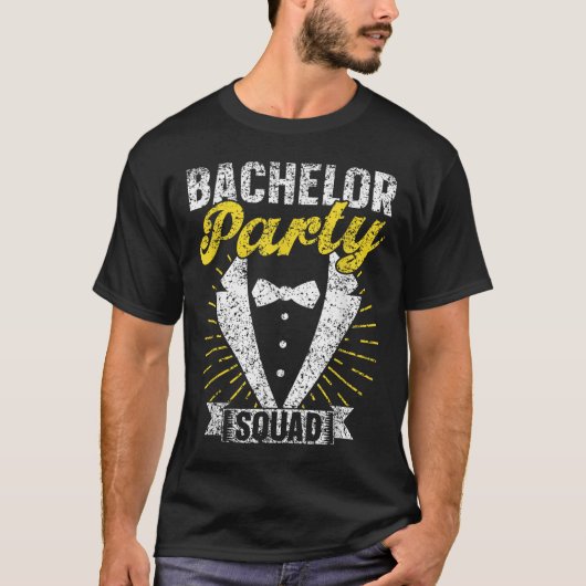T-shirt Équipe de garçon de bachelor Squad Mariée Équipe d (Devant)