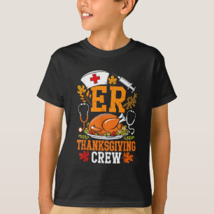 T-shirt Équipe de garde de Thanksgiving Urgences Réanimati