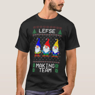 T-shirt Équipe de gauche Nordic Christmas Tomte Gnome Xma