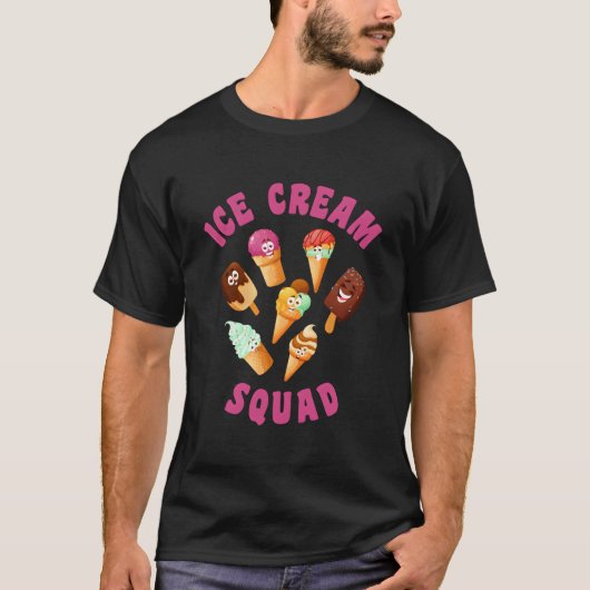 T-shirt Équipe de glace à la crème (Devant)