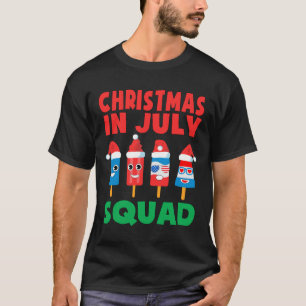 T-shirt Équipe de glace de Noël en juillet Chapeau de Père