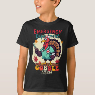 T-shirt Équipe de gobage du service des urgences Thanksgiv