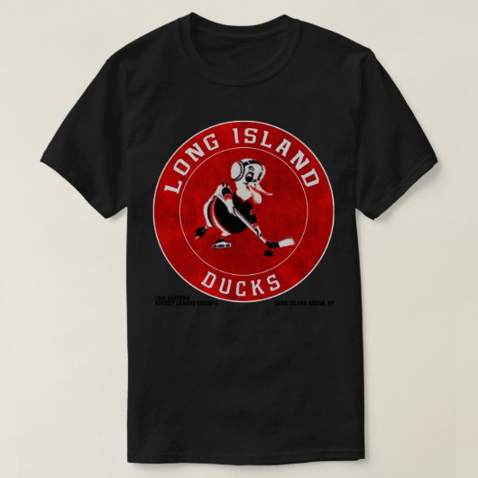 T-shirt Équipe de hockey des canards de Long Island Classi (Design devant)