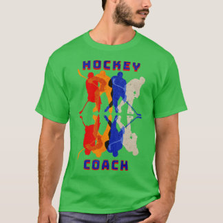 T-shirt Équipe de hockey entraîneur de sport amateur de ho