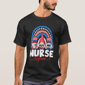 T-shirt Équipe de infirmières patriotiques 4 juillet léopa