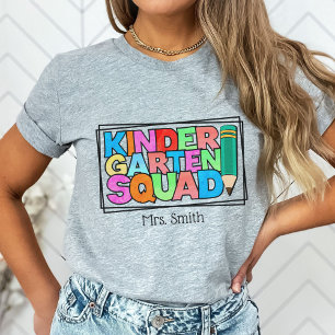 T-shirt Équipe de jardin d'enfants Professeur personnalisé
