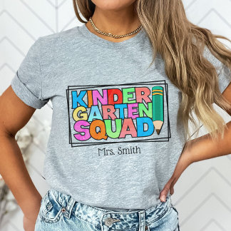 T-shirt Équipe de jardin d'enfants Professeur personnalisé