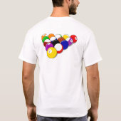 T-shirt Équipe de joueurs de billard Keep Calm (Dos)
