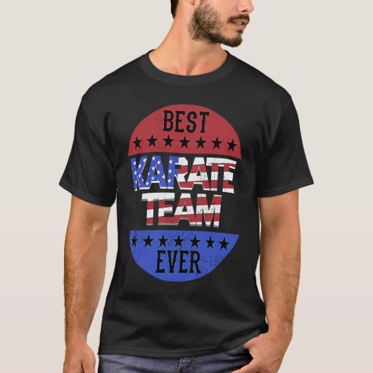 T-shirt Équipe de karaté classique Fête de l'indépendance (Devant)