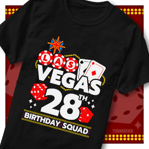 T-shirt Équipe de la 28e fête d'anniversaire au casino de