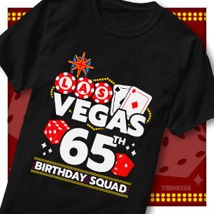 T-shirt Équipe de la 65e fête d'anniversaire de Vegas thèm