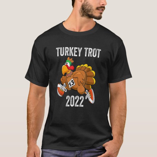 T-shirt Équipe de la course Trot de la dinde de Thanksgivi (Devant)