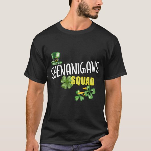 T-shirt Équipe de la Journée de Saint-Patricks, Shenanigan (Devant)