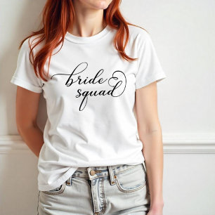 T-Shirt Équipe de la Mariée – Écriture Élégante po