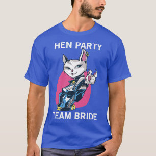 T-shirt Équipe de la mariée Fête Chat Fille Enterrement de