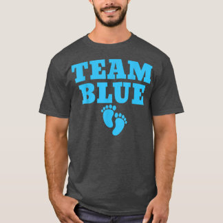 T-shirt Équipe de la partie de révélation de genre bleu