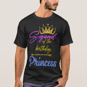 T-shirt Équipe de la princesse d'anniversaire Maman drôle