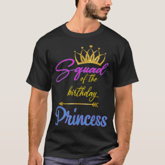 T-shirt Équipe de la princesse d'anniversaire Maman drôle