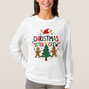 T-shirt Équipe de la sœur de Noël amis pain d'épice festif
