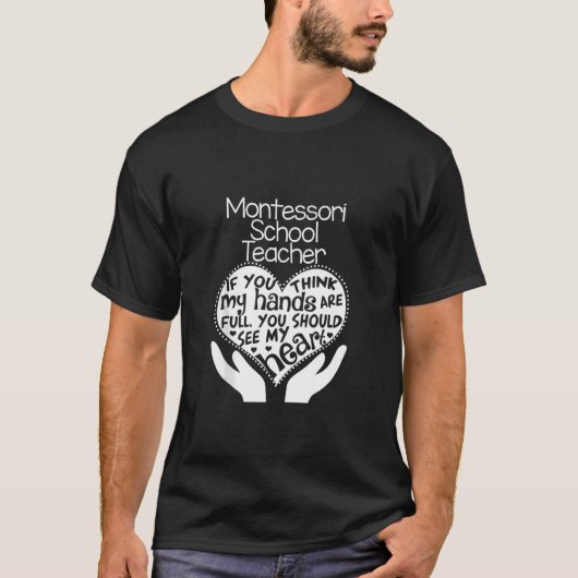 T-shirt Équipe de l'école de coeur de Montessori (Devant)