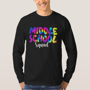 T-shirt Équipe de l'école moyenne Tie Dye retour à l'école