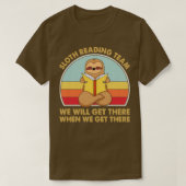 T-shirt Équipe de lecture Sloth (Design devant)