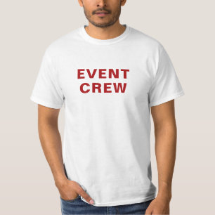 T-shirt Équipe de l'événement - texte rouge, facile à lire