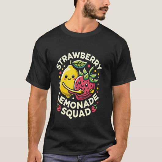 T-shirt Équipe de limonade à la fraise Design mignon kawai (Devant)