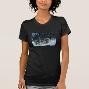 T-shirt Équipe de luge tirée par des chiens de recherche