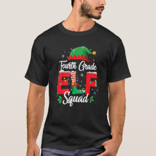 T-shirt Équipe de lutins de quatrième année 4ème Noël pour