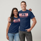 T-shirt Équipe de lutte du Wisconsin Entraîneur État Wrest (Unisexe)