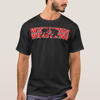 T-shirt Équipe de lutte du Wisconsin Wrestler Entraîneur B