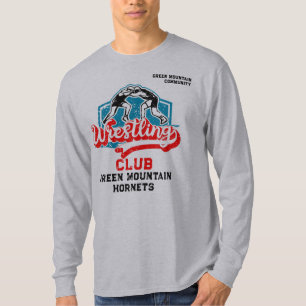 T-shirt Équipe de lutte personnalisée Club Nom de l'école