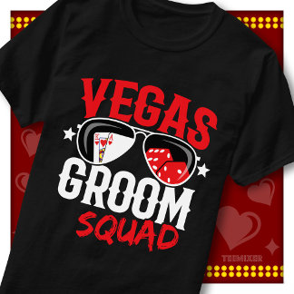 T-shirt Équipe de Marié Vegas Enterrement de Vie de Garçon