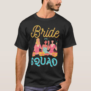 T-shirt Équipe de mariée de mariage Équipe de fête de bach