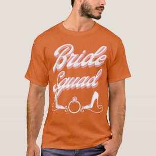 T-shirt Équipe de mariée rétro vintage tenue de soirée de