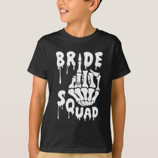 T-shirt Équipe de mariée Squelette main drôle Halloween Ba
