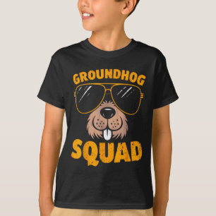 T-shirt Équipe de marmotte drôle présente Joyeuse journée