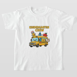 T-shirt Équipe de maternelle Revenir à l'autobus scolair