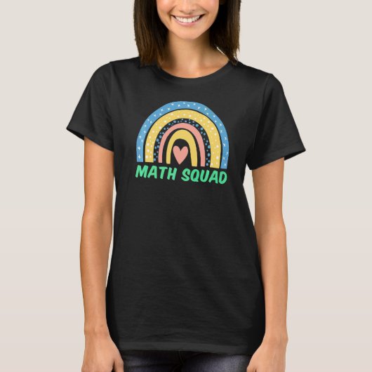 T-shirt Équipe de maths Boho Arc-en-ciel Étudiant Prof de  (Devant)