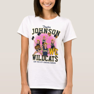 T-shirt Équipe de meneuses de claque Photo personnalisée R